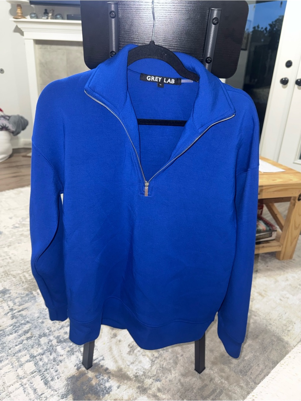 GREY LAB Women’s Electric Blue Half-Zip Pullover